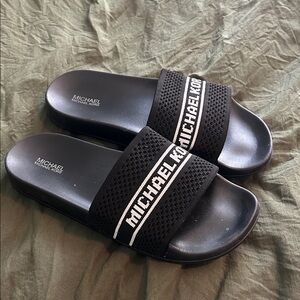 Michael Kors Black Slide Sandals for Women